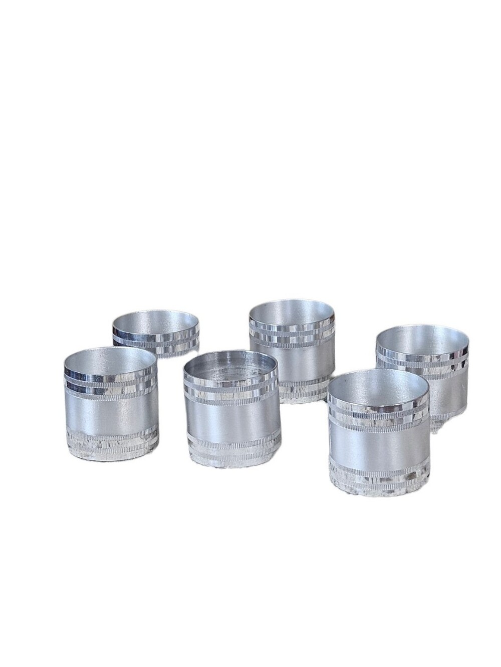 Set of 6 Metal Napkin Ring Holders